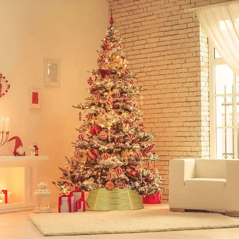 Saia Árvore de Natal de Metal Dourada 60x80x25cm - Imagem 3