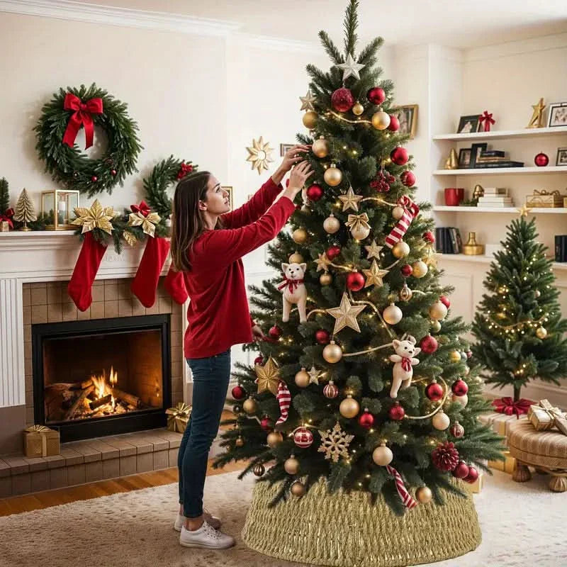 Saia Árvore de Natal Base Rústica 70x50x25cm - Imagem 5