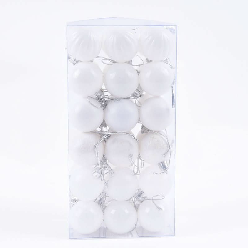 Decoração De Natal / 4cm 36 Peças Bolas Coloridas De Natal Com Glitter - Imagem 12