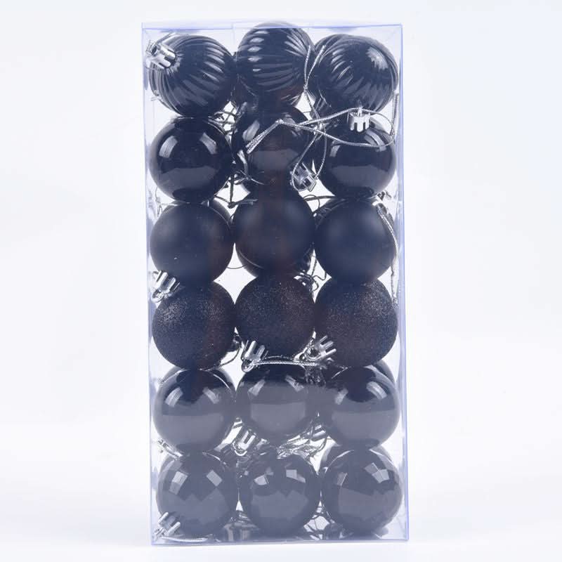 Decoração De Natal / 4cm 36 Peças Bolas Coloridas De Natal Com Glitter - Imagem 11