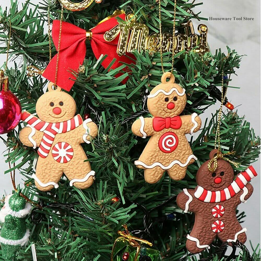 Decoração de árvore de Natal Pingente Gingerbread Man 25 Peças - Imagem 4