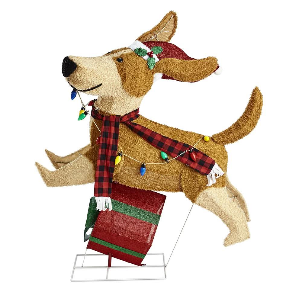 Cachorrinho de Natal Alegre e Saltitante com 144 LEDs Coloridos - Imagem 3