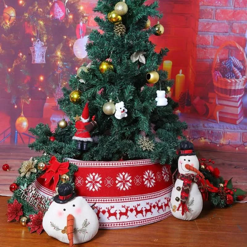 Saia Árvore de Natal Base De PVC, Floco De Neve E Alce 60x30cm - Imagem 3