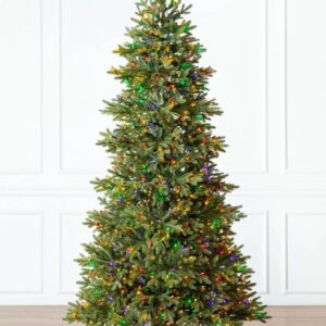 Árvore de Natal Norway Spruce com Galhos Articulados, Suporte Metálico e Micro LEDs Coloridos Embutidos