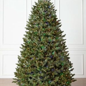 Árvore de Natal Fraser Fir com Galhos Articulados, Suporte Metálico e Micro LEDs Coloridos Embutidos