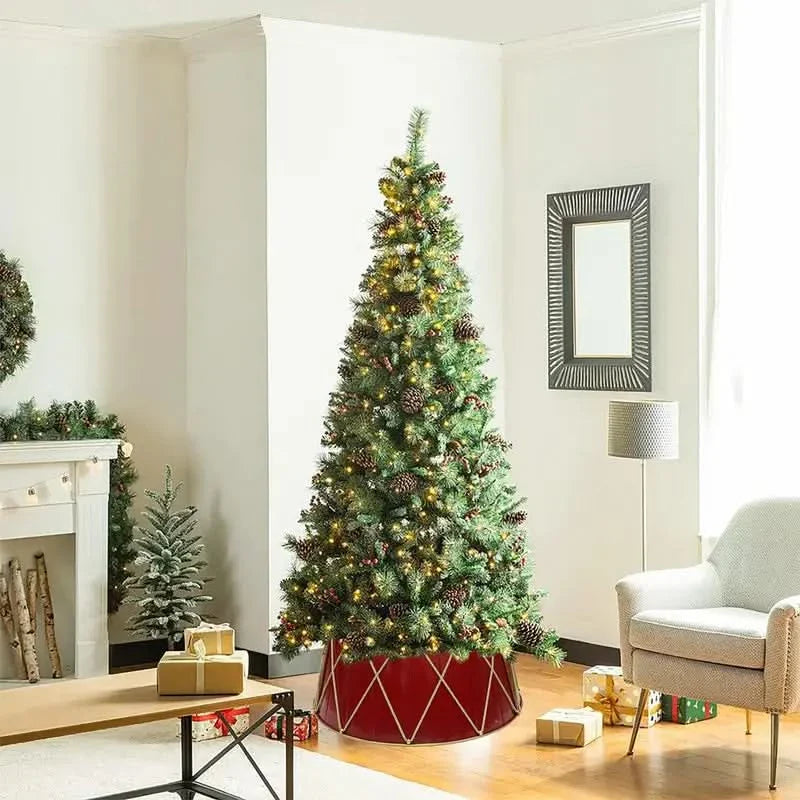 Saia Árvore de Natal de Metal com Detalhes de Corda Dourada 70x50x28cm - Imagem 3