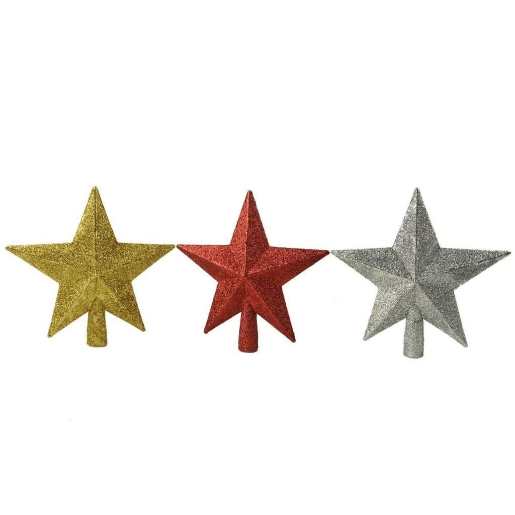 Estrela Dourada Decorações Da Árvore De Natal 20cm - Imagem 4