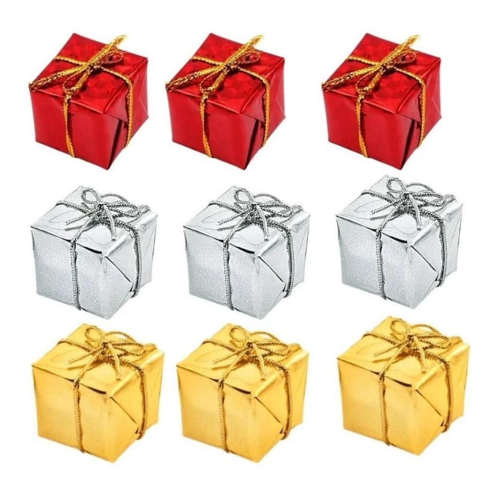 Kit 125 Enfeites Para Árvores De Natal Pendentes Bolinha Pisca Pisca Led - Imagem 3