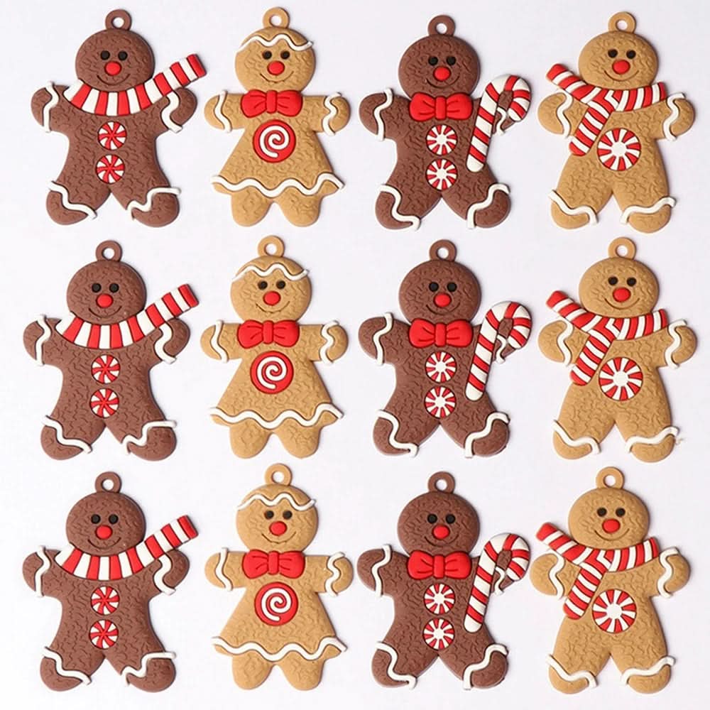 Decoração de árvore de Natal Pingente Gingerbread Man 25 Peças - Imagem 2