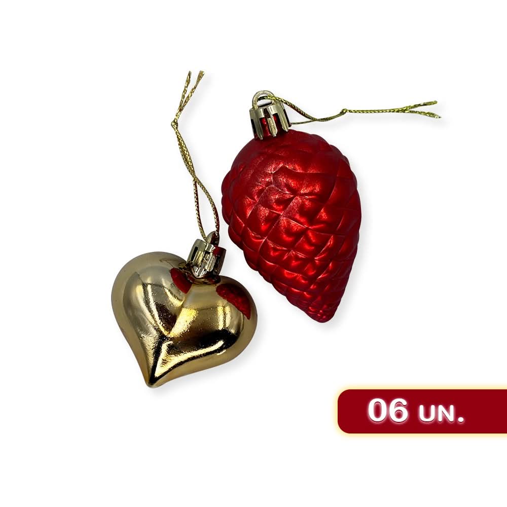 Kit Enfeites de Natal Bolas Estrela Dourado e Vermelho Completo - Imagem 6