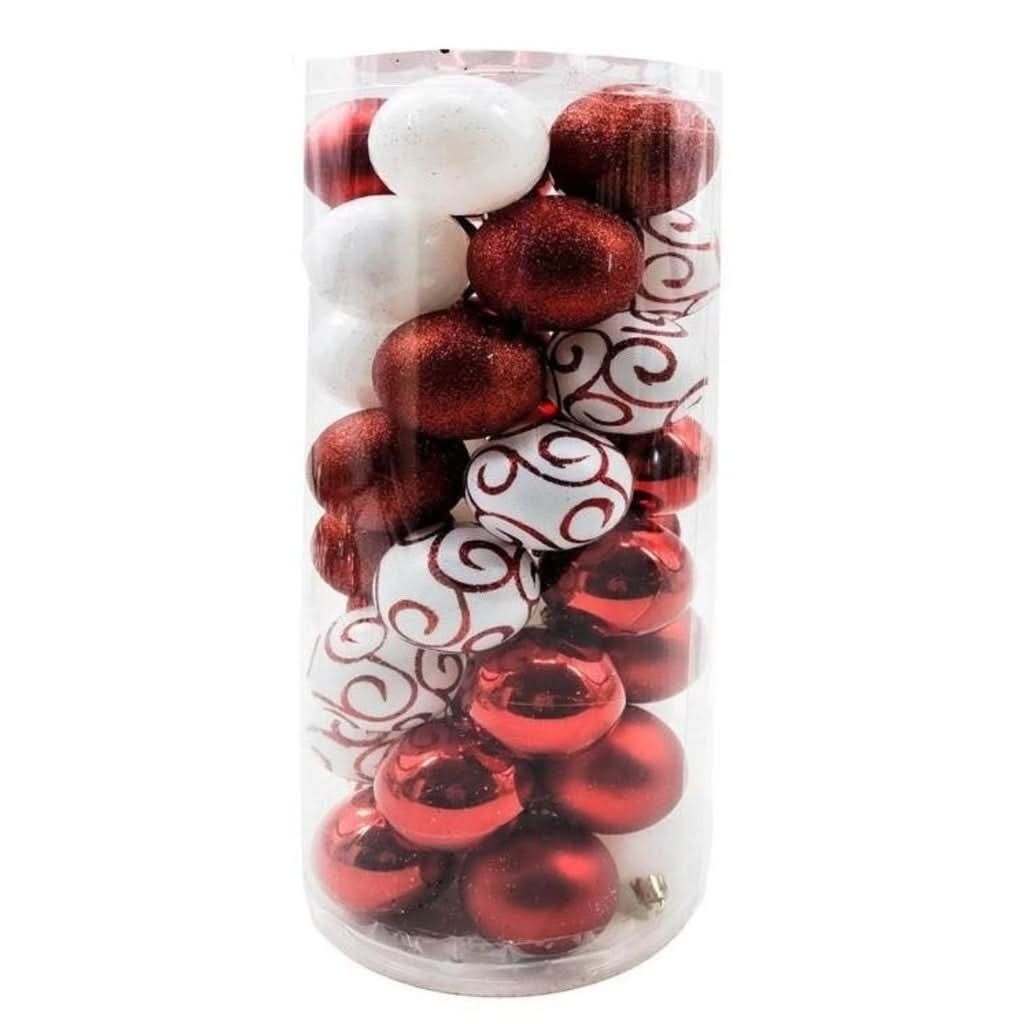 40 Bolas De Natal 5cm Sortidas Master Christmas Vermelha/rose - Imagem 4