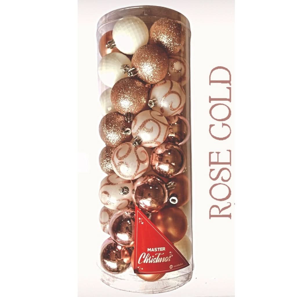 40 Bolas De Natal 5cm Sortidas Master Christmas Vermelha/rose - Imagem 5