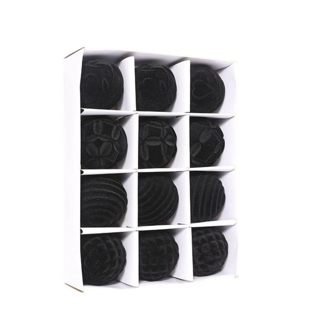 12 Bolas De Natal 6cm Bolas Plásticas De Veludo - Imagem 7