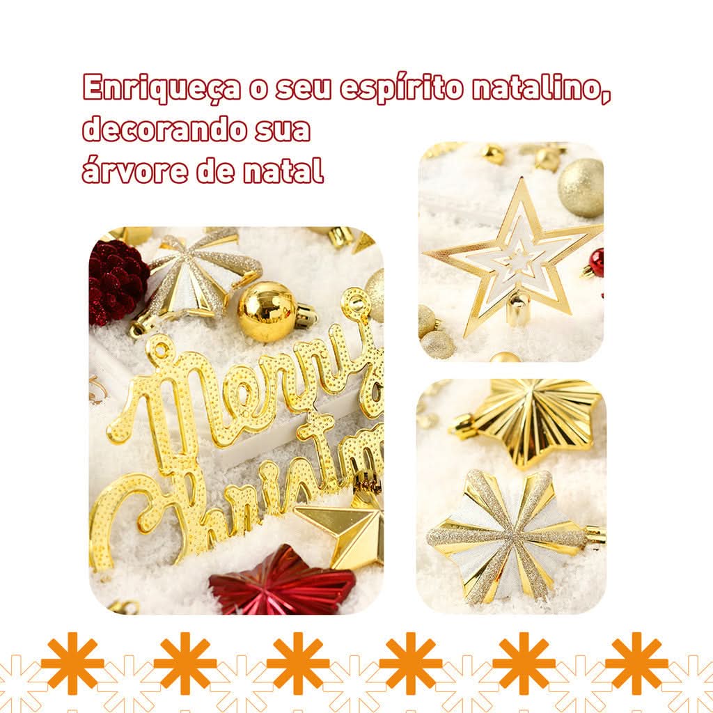 Kit 70 Bolas decoração de natal árvore pendente bolinhas enfeites natalinos casa pisca pisca led - Imagem 3