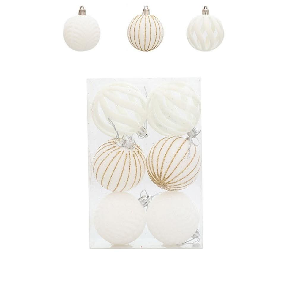 Kit 6 Bolas De Natal 6cm De Veludo - Imagem 6