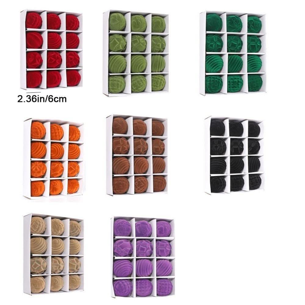 12 Bolas De Natal 6cm Bolas Plásticas De Veludo - Imagem 2