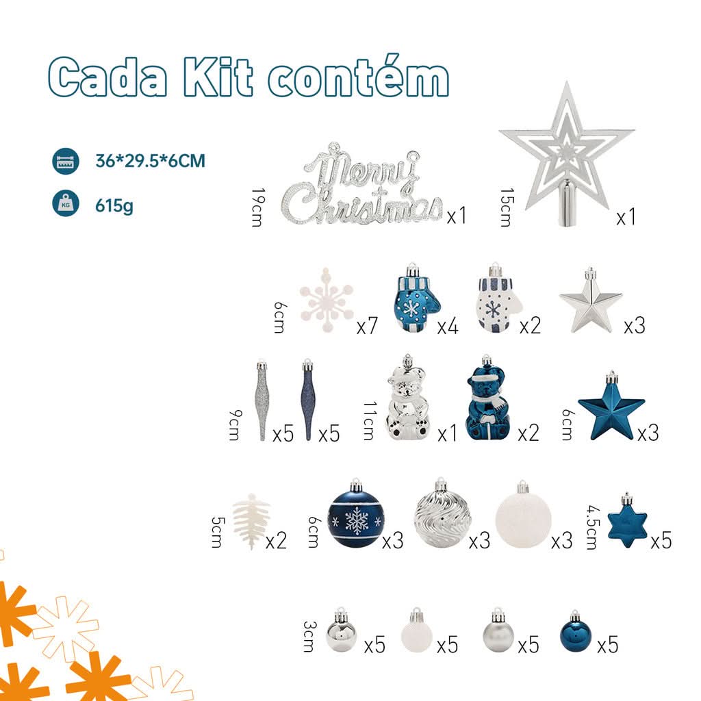 Kit 70 Bolas decoração de natal árvore pendente bolinhas enfeites natalinos casa pisca pisca led - Imagem 7